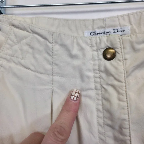 Christian Dior Actifs Pants Women 6 Beige Tapered Pleated High Waisted Old Money - Picture 10 of 16